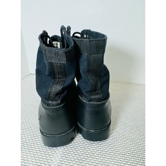 Military Tactical All Black Combat Boots Mens Size 9R Outdoor Training Shoes - Picture 7 of 15